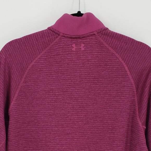 Under Armour Quarter Zip Pullover Sweatshirt XL‎ Mens Long Sleeve Loose Fit Red - Picture 7 of 9